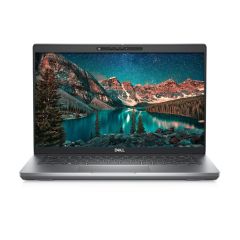 Dell Latitude 5431 front facing showing 14-inch screen and UK QWERTY backlit keyboard in silver finish