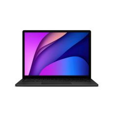 Microsoft Surface Laptop 3 front view showing 13.5-inch touchscreen, keyboard and slim black design