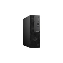 Dell OptiPlex 3080 SFF desktop angled right front view showing slim chassis, front ports and ventilation