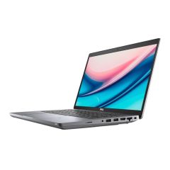 Dell Latitude 5421 laptop side view showing open screen, keyboard, and various connectivity ports