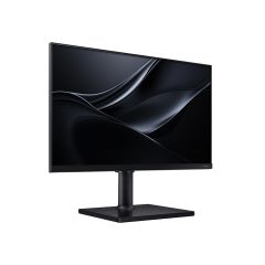 Samsung F27T450FQR 27 inch IPS Full HD monitor front view slightly tilted right showing display screen and slim black bezel design