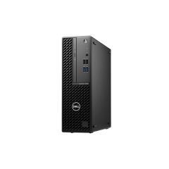 Dell OptiPlex 3000 SFF desktop angled front view showing slim chassis, front ports and ventilation